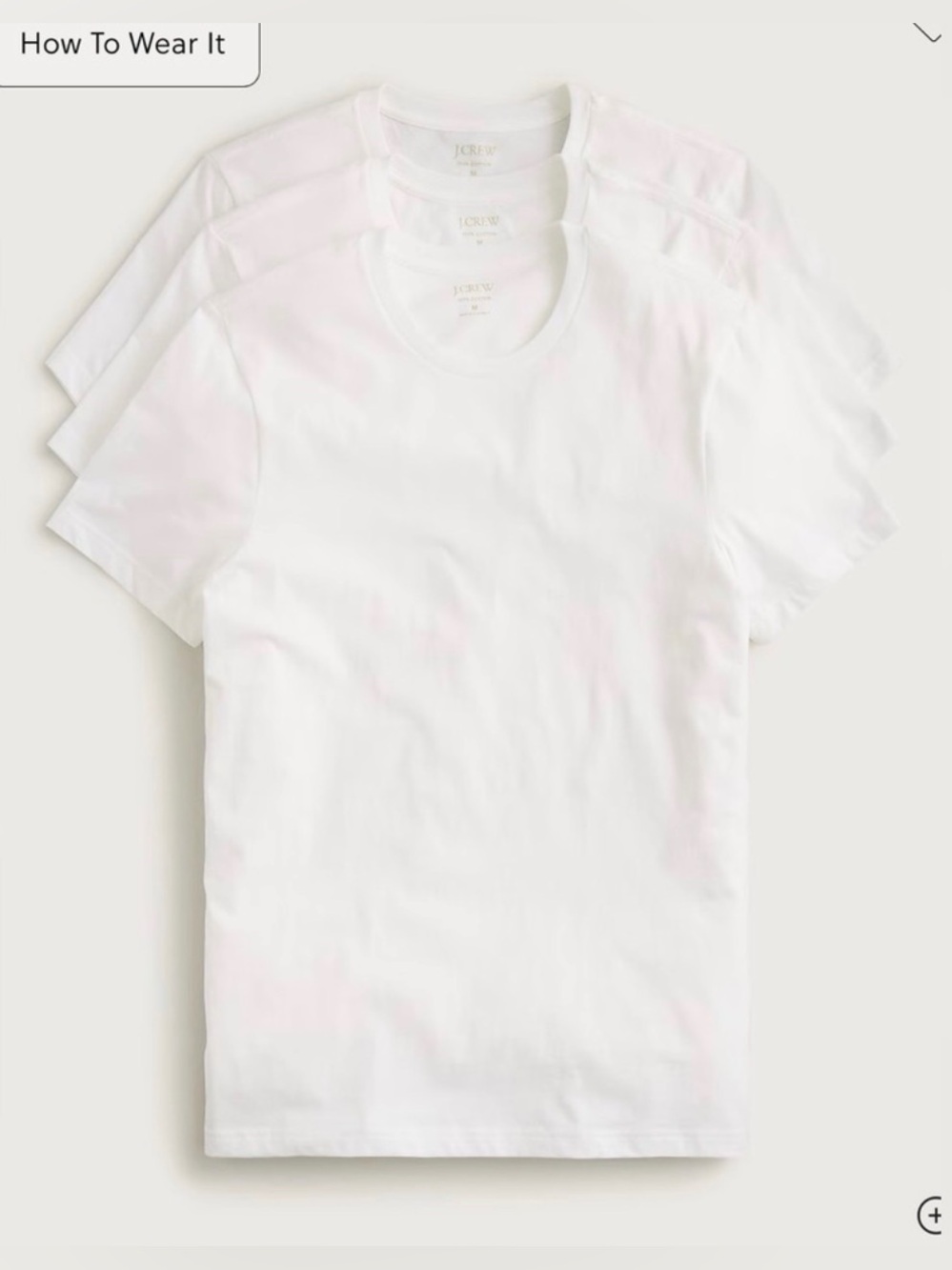 J.Crew Crewneck undershirts three-pack in white
